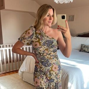 ASTR the label | Floral One-Shoulder Dress | Medium | Multi-Color